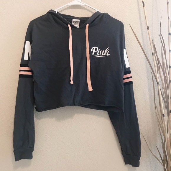 PINK Victoria's Secret Tops - PINK Victoria's Secret Crop Top With Hood sz XS